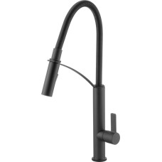 Deante KITCHEN MIXER WITH PULL-OUT SPRAY DEANTE BLACK GERBERA