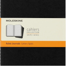 Moleskine Zestaw 3 Zeszytów MOLESKINE Cahier Journals L (13x21cm) w linie, 80 stron, czarny