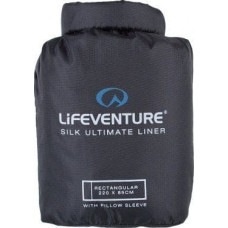 Lifeventure Silk Ultimate Sleeping Bag Liner, Rectangular, Black