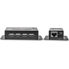 Lindy 50m 4 Port USB 2.0 Cat.6 Extender (schwarz, USB 2.0 Cat.6)