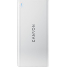 Canyon PB-106 Power bank 10000mAh Li-poly battery, Input 5V/2A, Output 5V/2.1A(Max), USB cable length 0.3m, 140*68*16mm, 0.24Kg, White