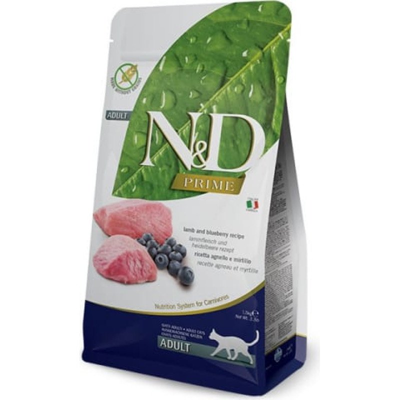 Farmina N&D PRIME CAT LAMB & BLUEBERRY ADULT  1.5kg