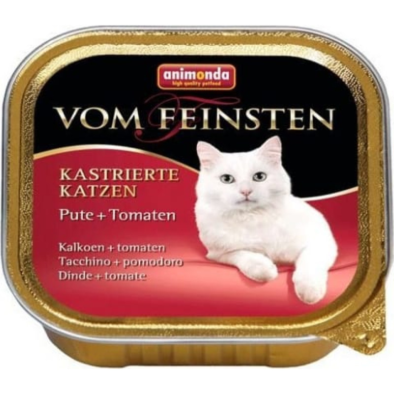 Animonda VOM FEINSTEN KASTRIERTE KATZEN wet food for neutered cats Turkey Tomato 100 g