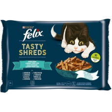 Purina Nestle FELIX Tasty Shreds with salmon and tuna - 4x 80g