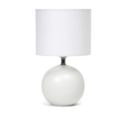 Platinet TABLE LAMP LAMPA STOŁOWA E27 25W CERAMIC ROUND BASE 1,5 M CABLE WHITE [45671]