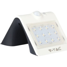 V-Tac Kinkiet V-TAC Lampa Solarna Ścienna LED z czujnikiem ruchu VT-767 1.5W 220lm Biało/Czarny IP65 8276