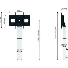 Neomounts Stojak podłogowy 42'' - 100''