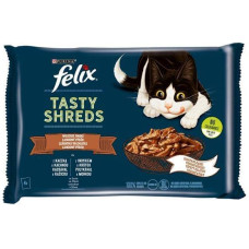 Purina Nestle FELIX Tasty Shreds with duck and turkey - 4x 80g