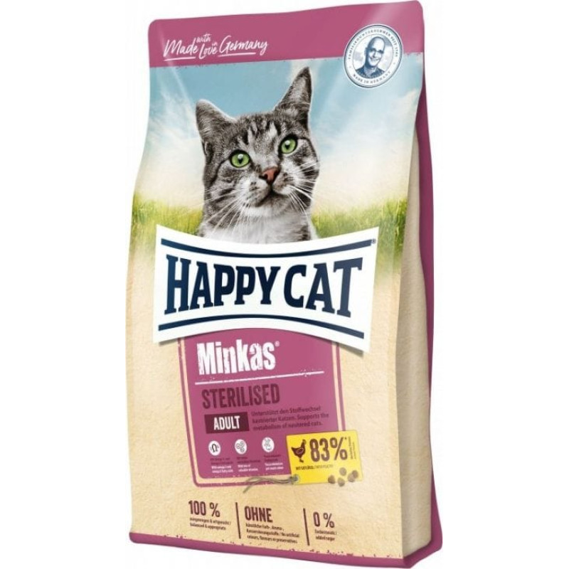 Happy Cat Minkas Sterilised Drób 10 Kg