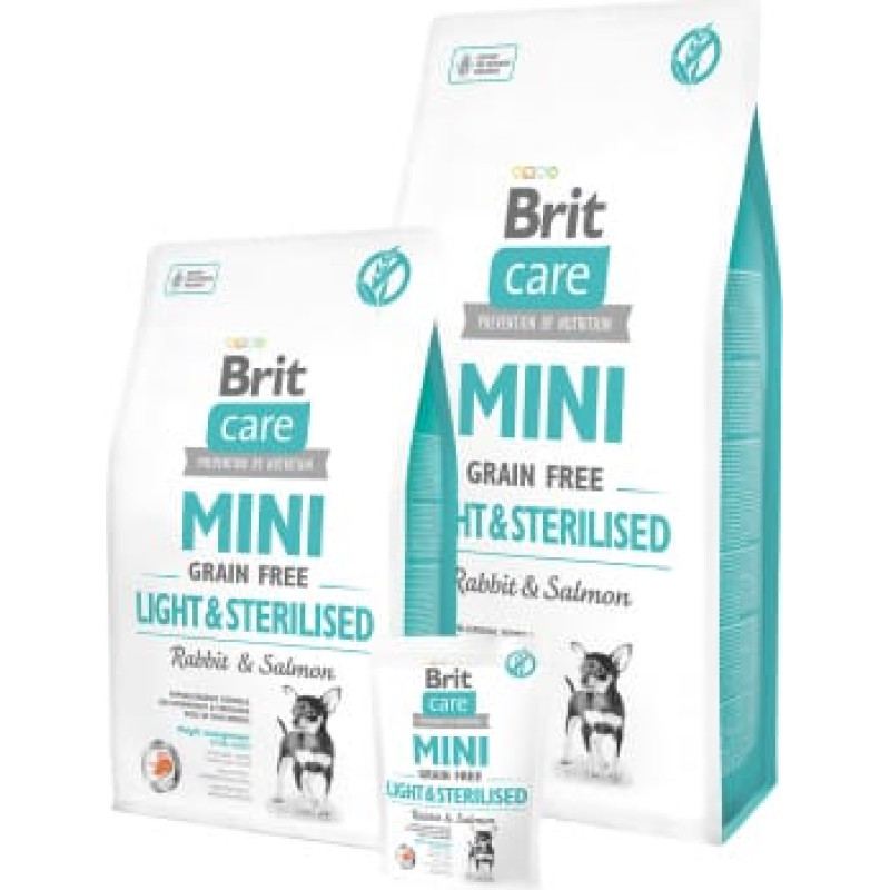 Brit Care Mini Light & Sterilised Rabbit, Salmon 7 kg