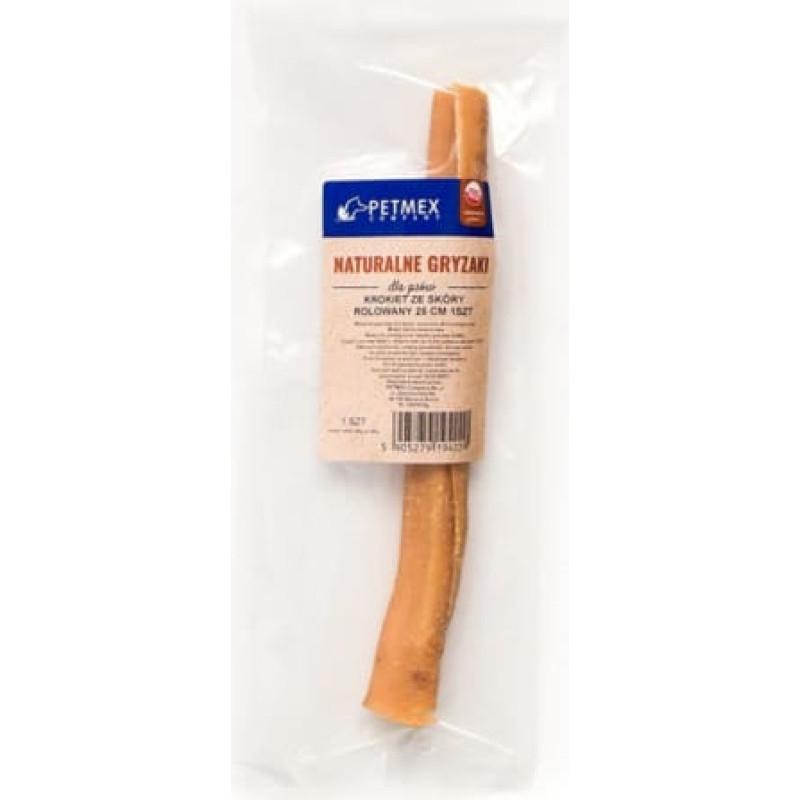 Petmex Masticable para perros PETMEX Rollo de croqueta de cuero 25cm 1pc