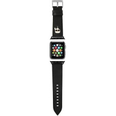 Karl Lagerfeld Pasek KLAWMOKHK Apple Watch 38/40/41mm czarny/black strap Saffiano Karl Heads