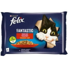 Purina Nestle Felix Fantastic rabbit, lamb - wet food for cats 340 g (4x 85 g)