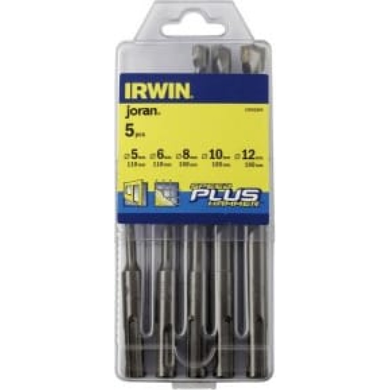 Irwin Wiertło do betonu Irwin SDS+ 10 12 5 6 8mm zestaw (10502089)