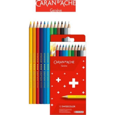 Caran D`arche Kredki CARAN D'ACHE Swisscolor, kartonowe pudełko, 12 szt.