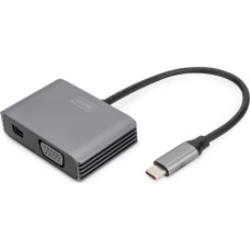 Assmann 0.2M USB-C-MINIDP+VGA ADAPTER 0.2M USB-C-MINIDP+VGA ADAPTER