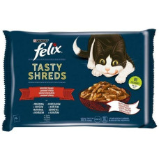 Purina Nestle FELIX Tasty Shreds with beef and chicken - 4x 80g