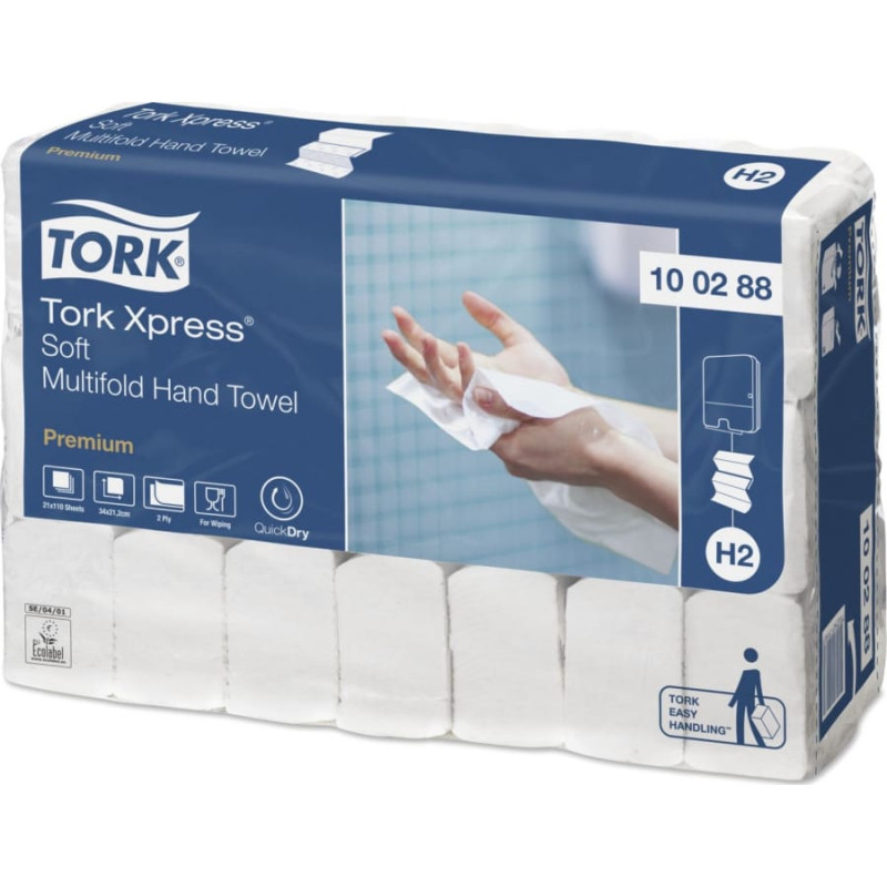 Staples TORK Ręcznik wielopanelowy XPRESS SYSTEM, 21 x 34 cm biały (110 kartek)