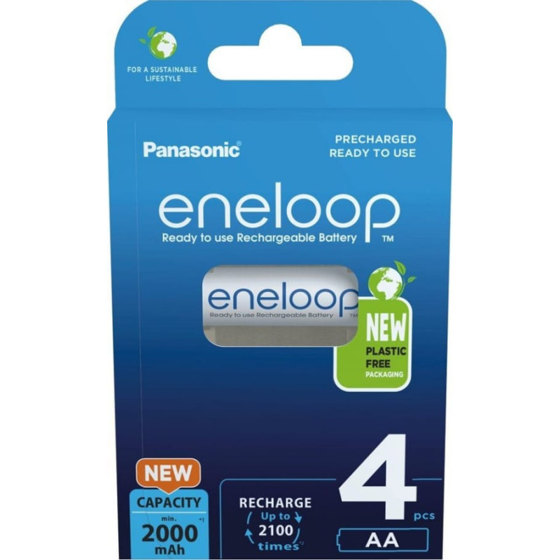 Panasonic AKUMULATORKI PANASONIC ENELOOP WHITE LR6 AA 1900mAh 4szt ECO BOX