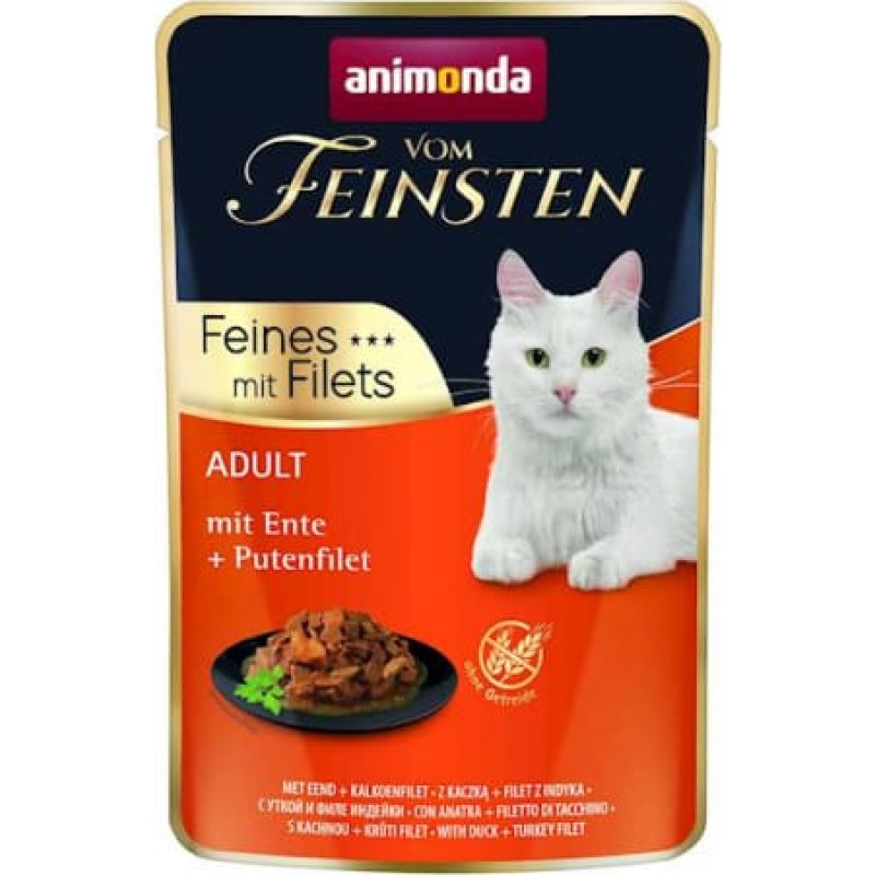 Animonda vom Feinsten Duck, turkey fillet - wet cat food - 85 g