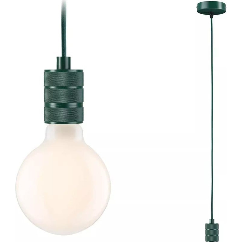 Paulmann Lampa wisząca Neordic Tilla max1x60W E27 ciemno-zielony 230V tkanina/metal