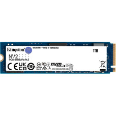 Kingston SSD|KINGSTON|NV2|1TB|M.2|PCIE|NVMe|Write speed 2100 MBytes/sec|Read speed 3500 MBytes/sec|2.2mm|TBW 320 TB|MTBF 1500000 hours|SNV2S/1000G