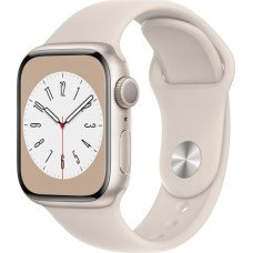 Apple Smartwatch Apple Watch Series 8 GPS 45mm Aluminium księżycowa poświata z paskiem księżycowa poświata pasek Sport