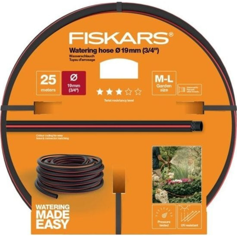 Fiskars wąż ogrodowy Q3, 19mm, 3/4'' 25m (1027100)