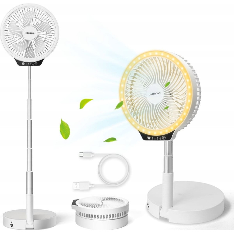 Noname Desktop retractable blade fan with light，VDE/Paula