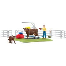 Schleich Farm World cow washing station, play figure