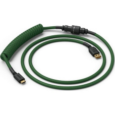 Glorious Pc Gaming Race Glorious Coiled Cable Forest Green, USB-C auf USB-A Spiralkabel - 1,37m, grün