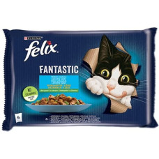 Purina Nestle Felix Fantastic country flavors in jelly, salmon, trout with vegetables - 340g (4x 85 g)