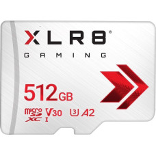 PNY Karta PNY XLR8 Gaming MicroSDXC 512 GB Class 10 UHS-I/U3 A2 V30 (P-SDU512V32100XR-GE)