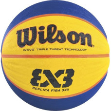 Wilson Piłka do koszykówki FIBA 3X3 Replica WTB1033XB niebiesko-żółta (08083)