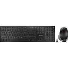 Cherry Klawiatura Cherry CHERRY DW 9500 SLIM klawiatura Dołączona myszka RF Wireless + Bluetooth QWERTZ Czeski, Słowacki Czarny, Szary