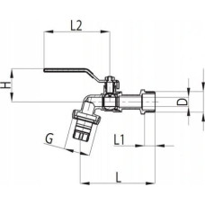 Perfexim Zawór kulowy czerpalny DN20 z dławikiem ze złšczka do węża PHA-009 G3/4 Z PN16 DN20 [10/100]