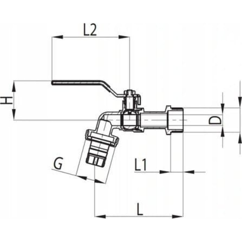 Perfexim Zawór kulowy czerpalny DN20 z dławikiem ze złšczka do węża PHA-009 G3/4 Z PN16 DN20 [10/100]