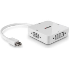 Lindy Adapter AV Lindy DisplayPort Mini - HDMI - D-Sub (VGA) - DVI-I biały (38297)