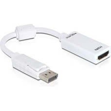 Delock Adapter AV Delock DisplayPort - HDMI biały (61767)