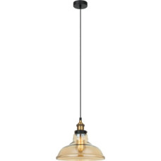 Italux Lampa wisząca Italux Hubert retro czarny  (MDM-2381/1 GD+AMB)