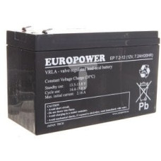 Europower Akumulator bezobsługowy AGM 7,2Ah 12V Europower EP 7,2-12 - 7EP