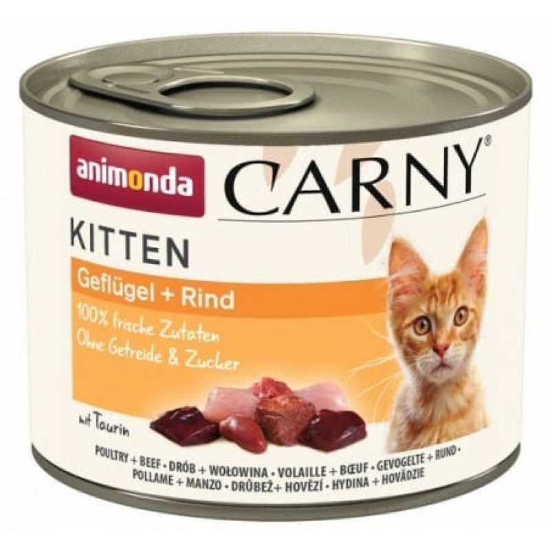 Animonda Carny Kitten Poultry Beef - wet cat food - 200g