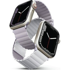 Uniq Pasek UNIQ Revix Apple Watch 4/5/6/7/SE/8/Ultra 44/45/49mm Reversible Magnetic lilak-biały/lilac-white