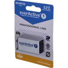 Everactive Rechargeable batteries everActive Ni-MH 6F22 9V 320 mAh Professional Line