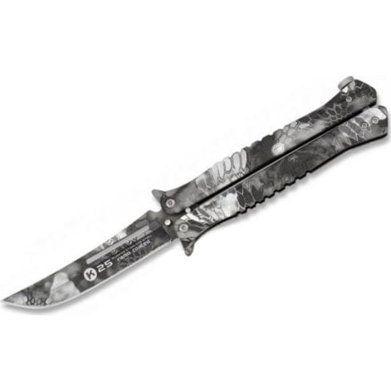 K25 Nóż motylek K25 02142 Balisong Phyton Czarny uniwersalny