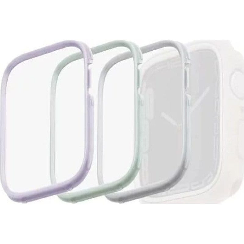 Uniq Ramka UNIQ do etui Moduo Apple Watch 4/5/6/7/8/SE 40/41mm Szałwiowy-Lillak-Biały/Sage-Lilac-White [3 PACK]