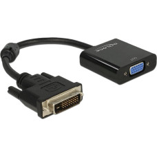 Delock Adapter AV Delock DVI-D - D-Sub (VGA) czarny (65658)