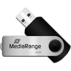 Mediarange Flexi-Drive 64 GB (schwarz/silber, USB-A 2.0)