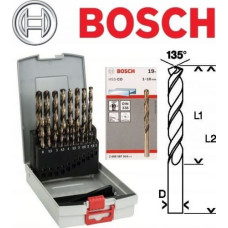 Bosch Zestaw wierteł Bosch HSS-Co Pro Box 19 elementów (2608587014)