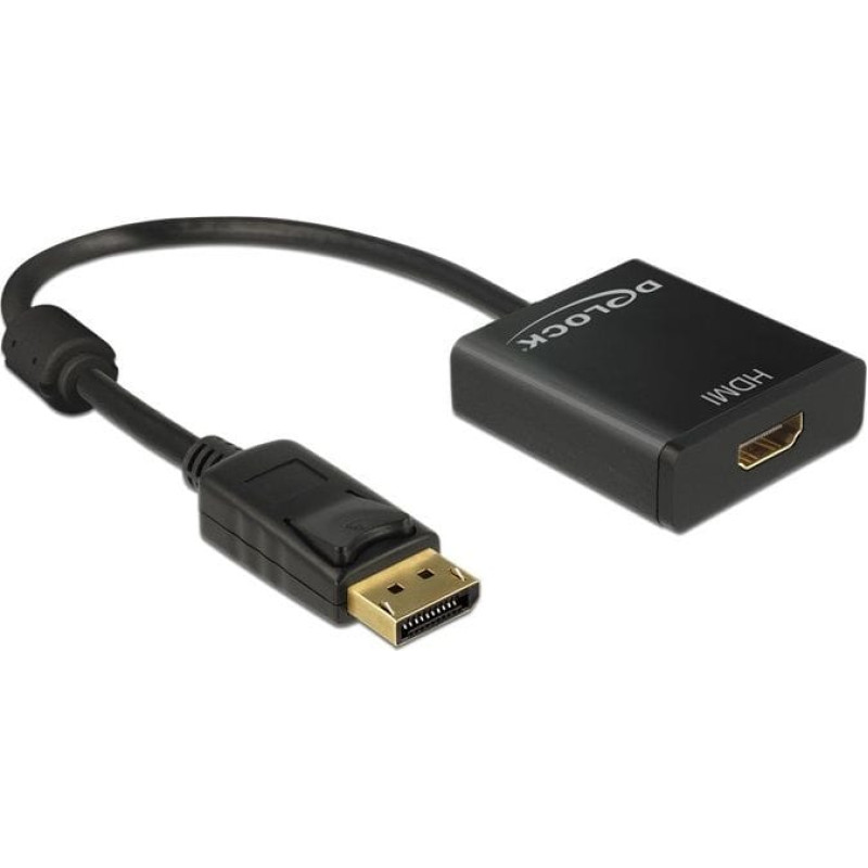 Delock Adapter AV Delock DisplayPort - HDMI czarny (62607)